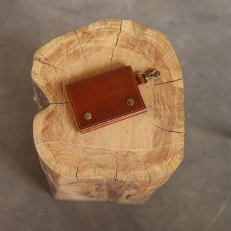 HFS28 | Memorycard holder - Whiskey brown/Brass