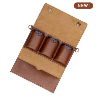 Leather battery pouch | Whiskey Brown