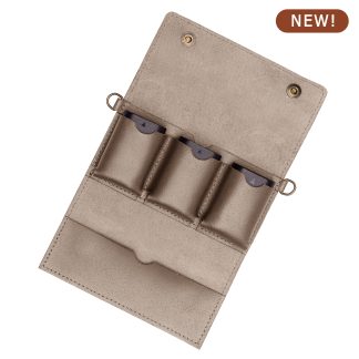Leather battery pouch | Desert Taupe