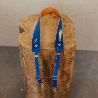 HFS55 | Neckstrap - Kobalt blue/Old Silver incl. gravering