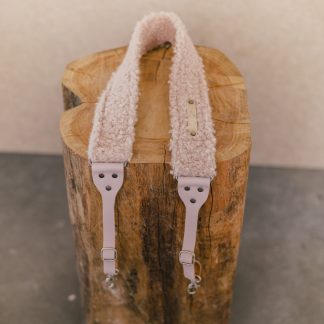 HFS59 | Neckstrap Teddy - Pink/Old Silver incl. gravering