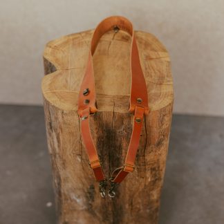HFS61 | Neckstrap - Chestnut/Brass