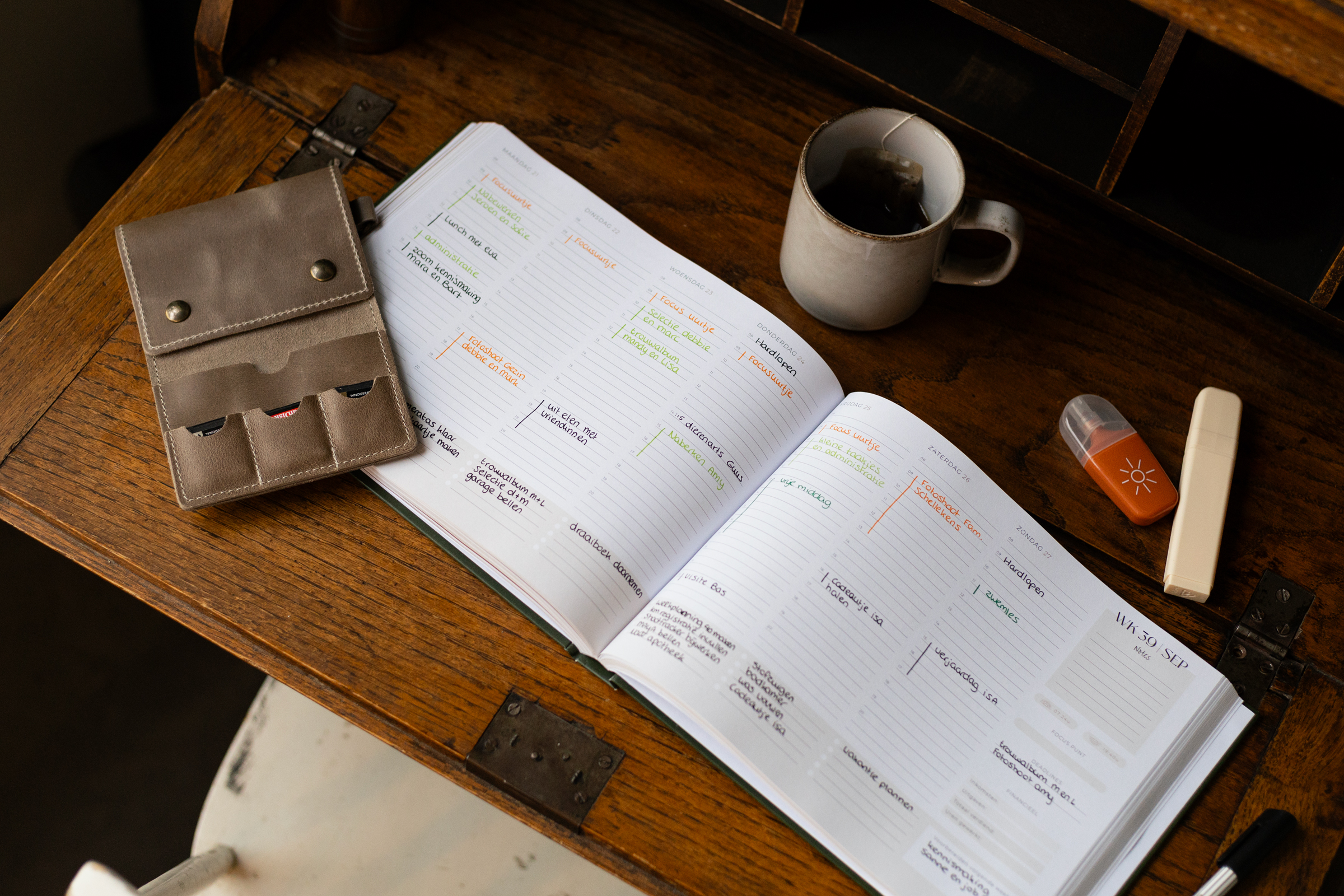 plannen en efficient werken als fotograaf in de Viewfinder fotografie agenda