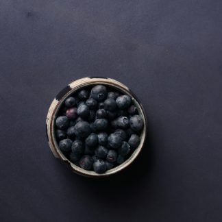 Leren fotoachtergrond M | Blueberry